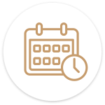 Icon representing flexible scheduling and convenient appointment times